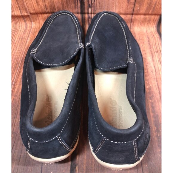 Timberland Earthkeepers Blue Leather Slip on Loafer Boat Shoes Mens 10.5 (j6b) - Picture 4 of 10
